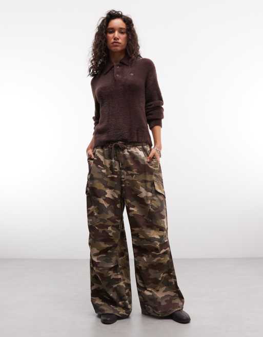 Carhartt WIP Maine long sleeve fluffy polo top in dark brown, 2 of 4