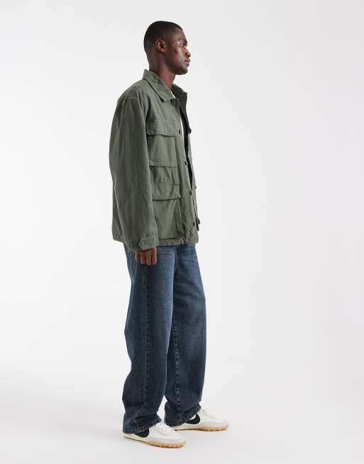 Carhartt WIP - Manderson - Støvet grøn jakke, 4 af 5