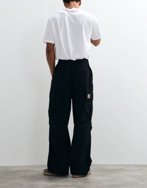 Carhartt WIP Mandler extra-loose baggy cargo pant in black, 4 of 5