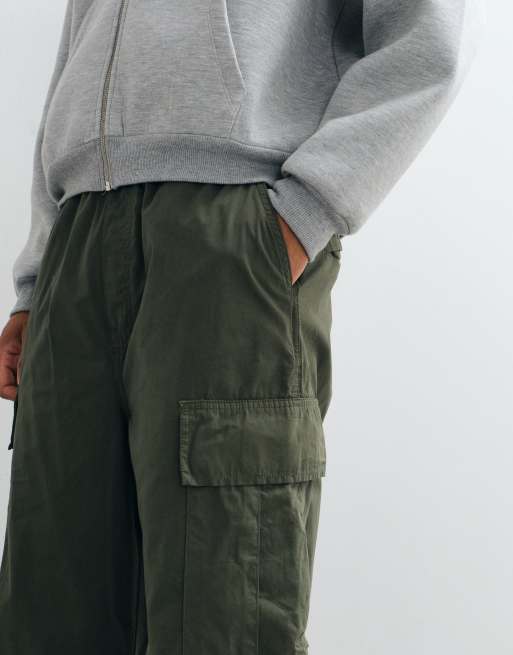 Carhartt WIP Mandler extra loose baggy cargobyxor i leaf green, 3 av 5