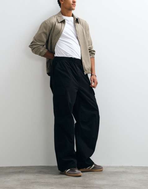 Carhartt WIP Mandler extra loose baggy cargobyxor i svart - view 1