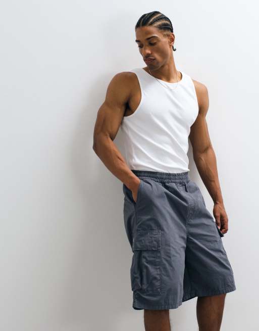 Carhartt WIP Mandler extra loose cargoshorts i grått, 3 av 5