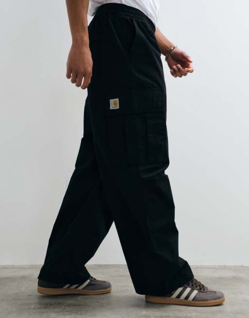 Carhartt WIP Mandler pantalon cargo baggy extra ample noir, 3 de 5