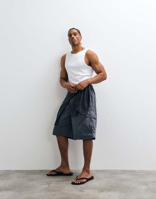Carhartt WIP Mandler short cargo extra ample gris, 2 de 5