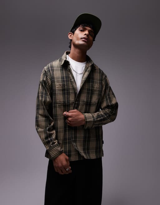 Carhartt WIP - Mandlik - Camicia a maniche lunghe verde multicolore