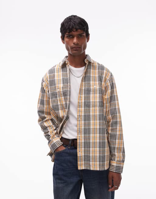 Carhartt WIP - Mandlik - Overhemd met lange mouwen in beige multi