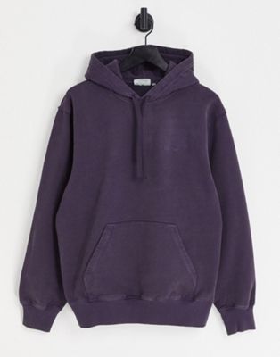 Carhartt WIP marfa raw seam hoodie in purple