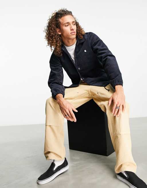 Carhartt WIP - Marineblå coach-jakke i fløjl, 4 af 4