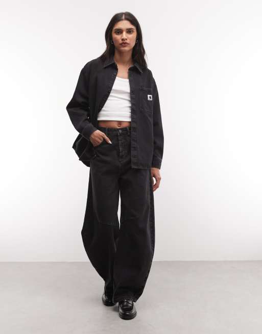 Carhartt WIP Marly denim shirt jacket in black wash, 2 of 4