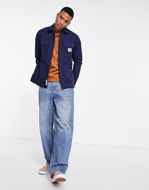 carhartt master shirt navy