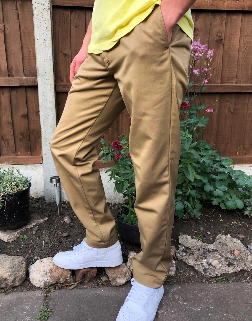 Carhartt WIP - Master - Pantaloni comodi affusolati in pelle beige