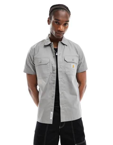 Carhartt WIP master shirt in grey