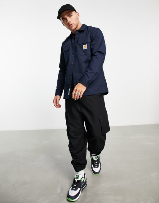 carhartt master shirt navy