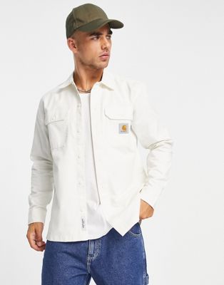 Carhartt WIP master shirt in off white