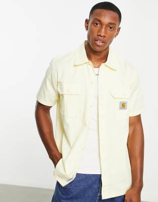 Carhartt WIP master short sleeve shirt in yellow