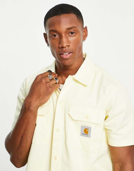 Carhartt WIP master short sleeve shirt in yellow ASOS
