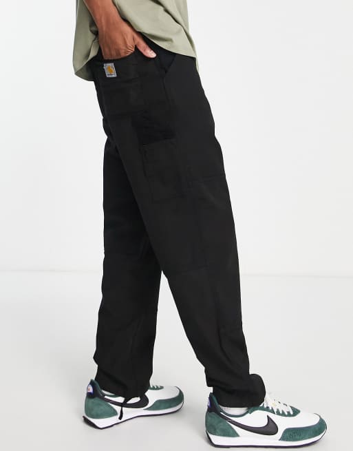 Carhartt WIP – Medley – Arbeitshose in Schwarz mit Cord-Detail