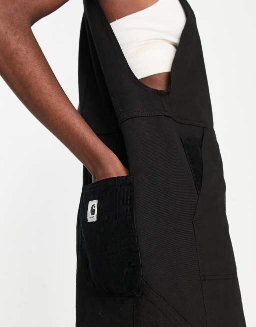 Carhartt WIP medley overall dress in black, 3 of 4