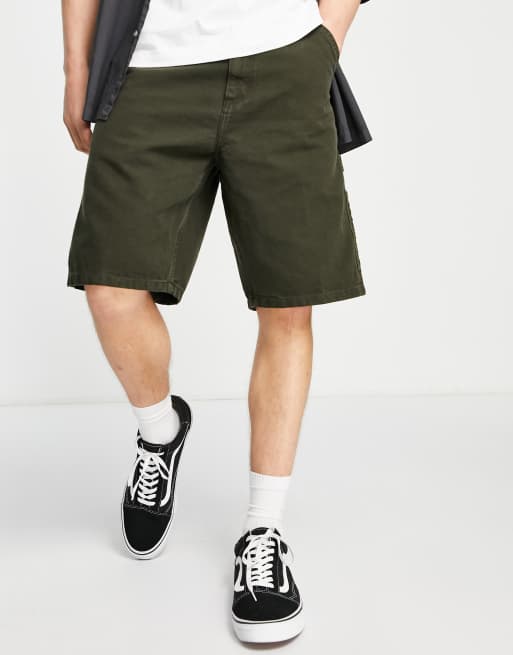 Carhartt WIP - Medley - Pantaloncini kaki con dettagli in velluto a coste