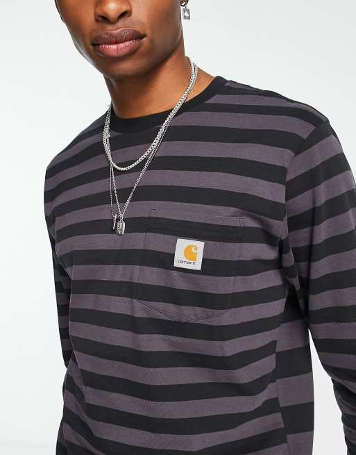 Carhartt WIP - Merrick - Lilla top med lange ærmer og striber, 2 af 4
