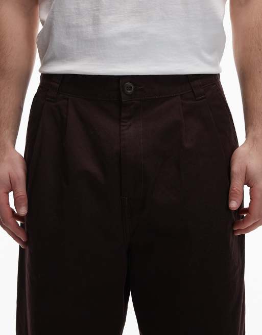 Carhartt WIP – Merrick – Mörkbruna avsmalnande byxor med ledig passform, 5 av 5