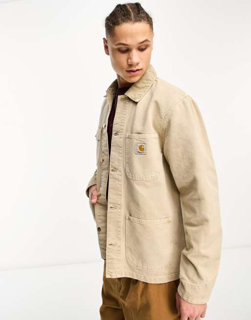 Carhartt WIP – Michigan – Brązowa kurtka z efektem sprania
