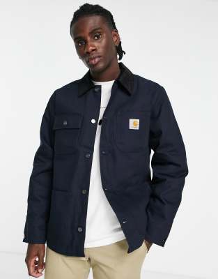 Carhartt WIP michigan coat in navy - ASOS Price Checker