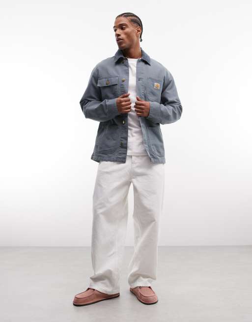 Carhartt WIP michigan coat in dusty blue, 3 of 5