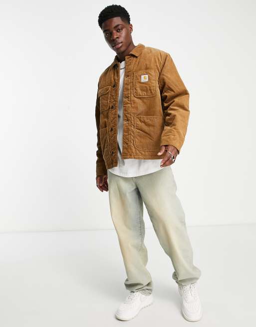 Carhartt WIP michigan cord jacket in dark brown | ASOS