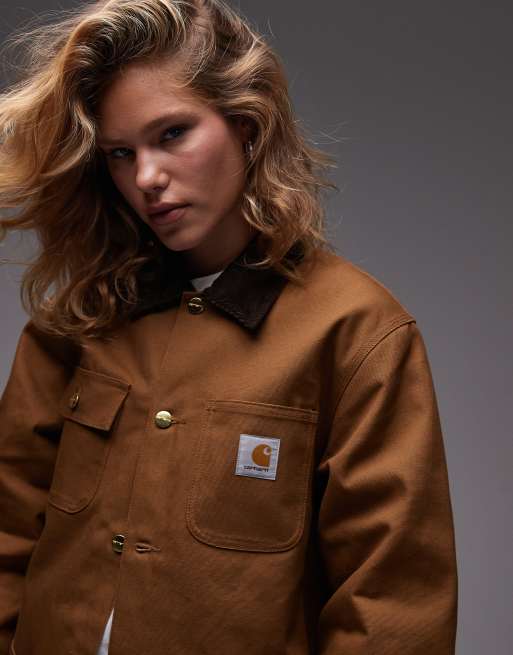 Carhartt WIP michigan jacket in brown, 3 of 4