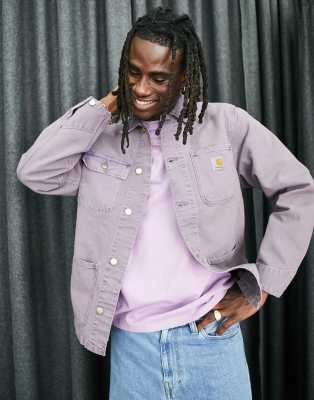 Carhartt WIP michigan jacket in washed purple | ASOS