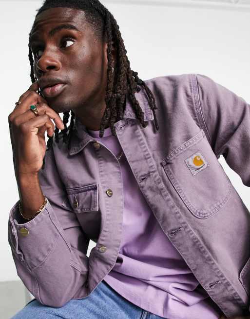 Carhartt WIP michigan jacket in washed purple | ASOS