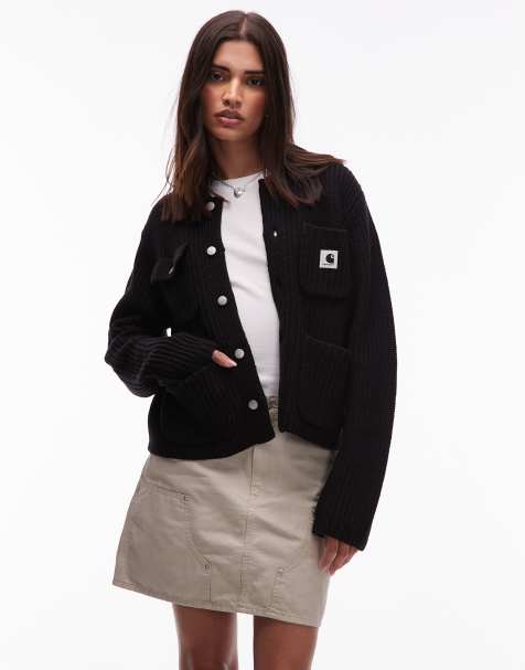 Carhartt WIP Michigan knitted jacket in black - view 1