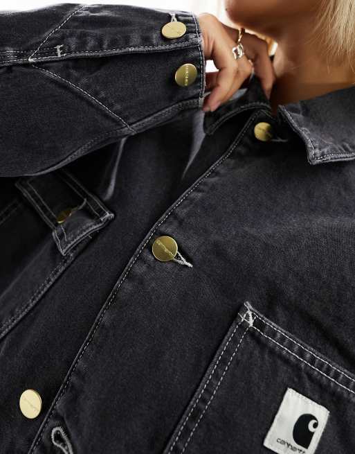 Carhartt WIP – Michigan OG – Svart, tvättad jeansjacka, 2 av 4