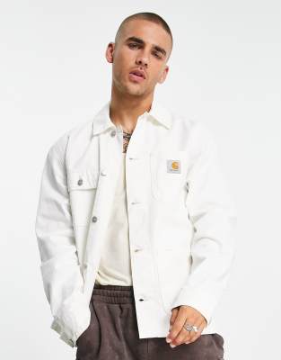 Carhartt Michigan Coat Organic Cotton Dearborn Canvas In White