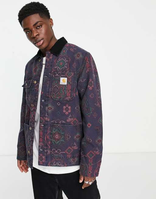 Carhartt WIP Michigan Veste doublee a imprime cachemire Bleu marine ASOS