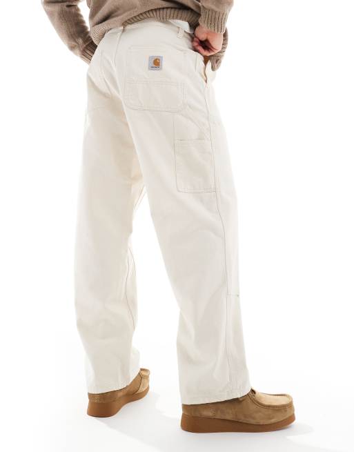 Carhartt WIP - Midland - Råhvide bukser med dobbelte knæ, 4 af 5