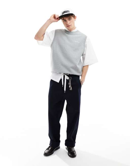 Carhartt WIP Midland relaxed straight pants in navy