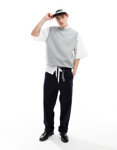 Carhartt WIP midland relaxed straight trousers in navy - view 1
