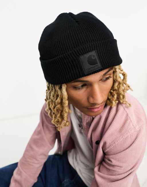 Carhartt black best sale label beanie