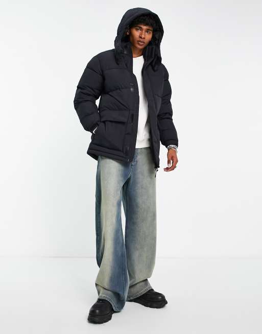 Carhartt WIP - Milton - Gewatteerde parka in zwart