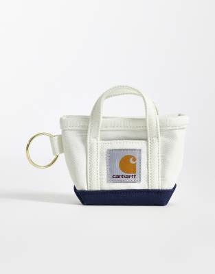 Carhartt WIP - Mini tote bag avec porte-clés - Blanc cassé