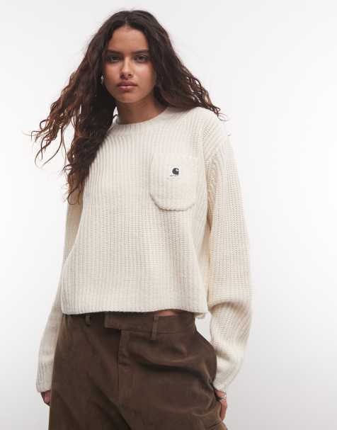 Carhartt WIP – Mira – Dzianinowy sweter w kolorze neutralnym - view 1