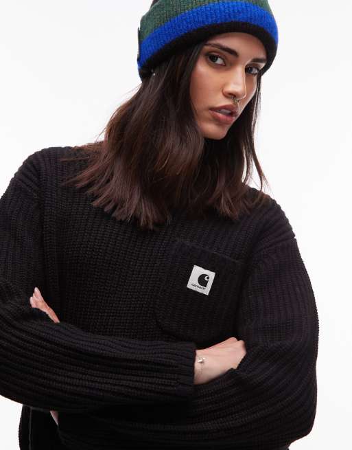 Carhartt WIP Mira knitted jumper in black, 2 of 4