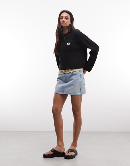 Carhartt WIP Mira knitted jumper in black, 2 of 4
