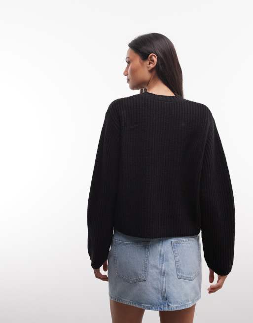 Carhartt WIP Mira knitted jumper in black, 3 of 4
