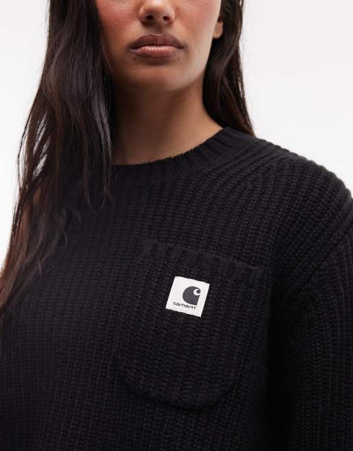 Carhartt WIP Mira knitted jumper in black, 4 of 4
