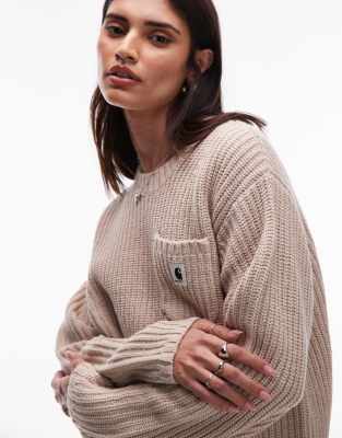 Carhartt WIP Carhartt WIP mira knitted jumper in light beige-Neutral