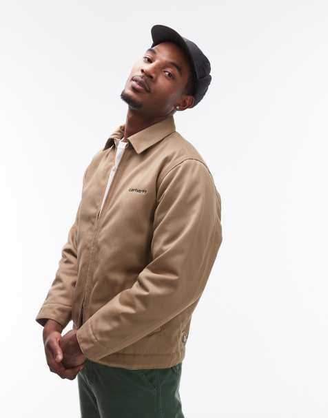 Carhartt WIP module script zip up jacket in beige - view 1