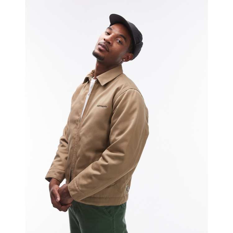 Carhartt WIP module script zip up jacket in beige | ASOS
